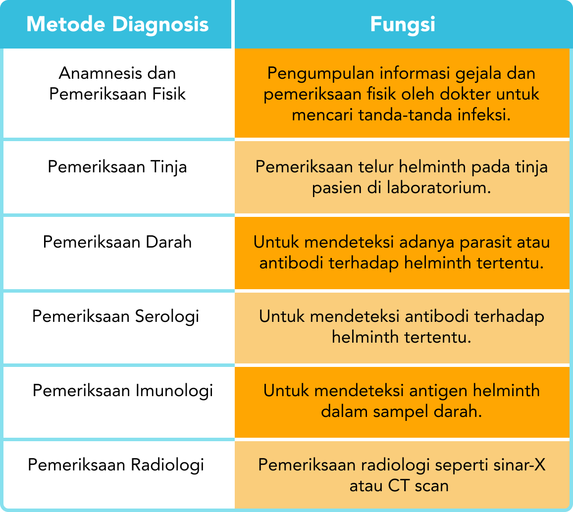 Diagnosis infeksi helminth
